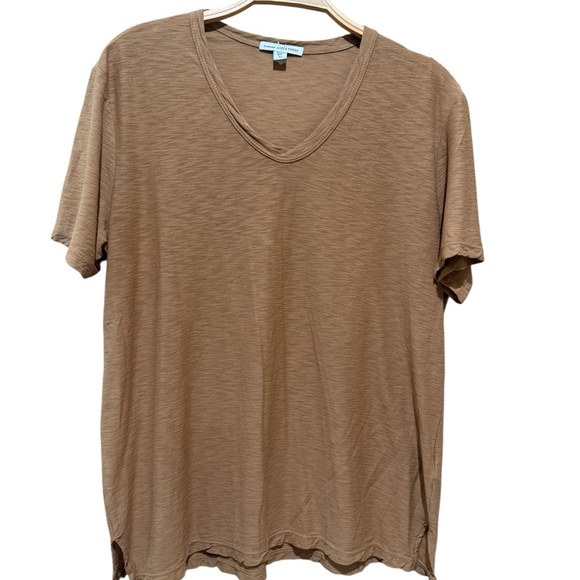 James Perse Tan V-Neck T-Shirt - Picture 1 of 2